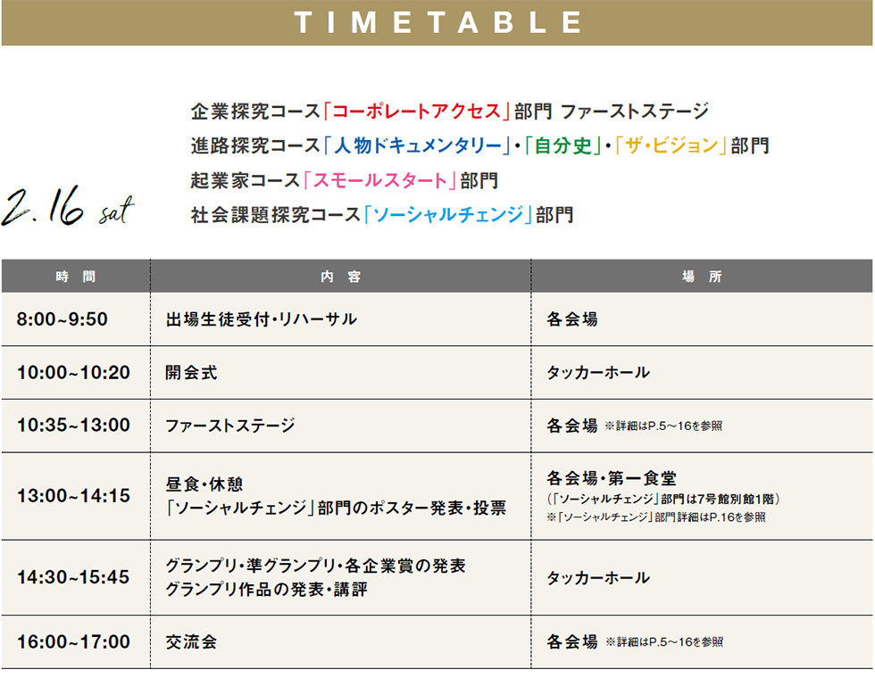 CA timeTable